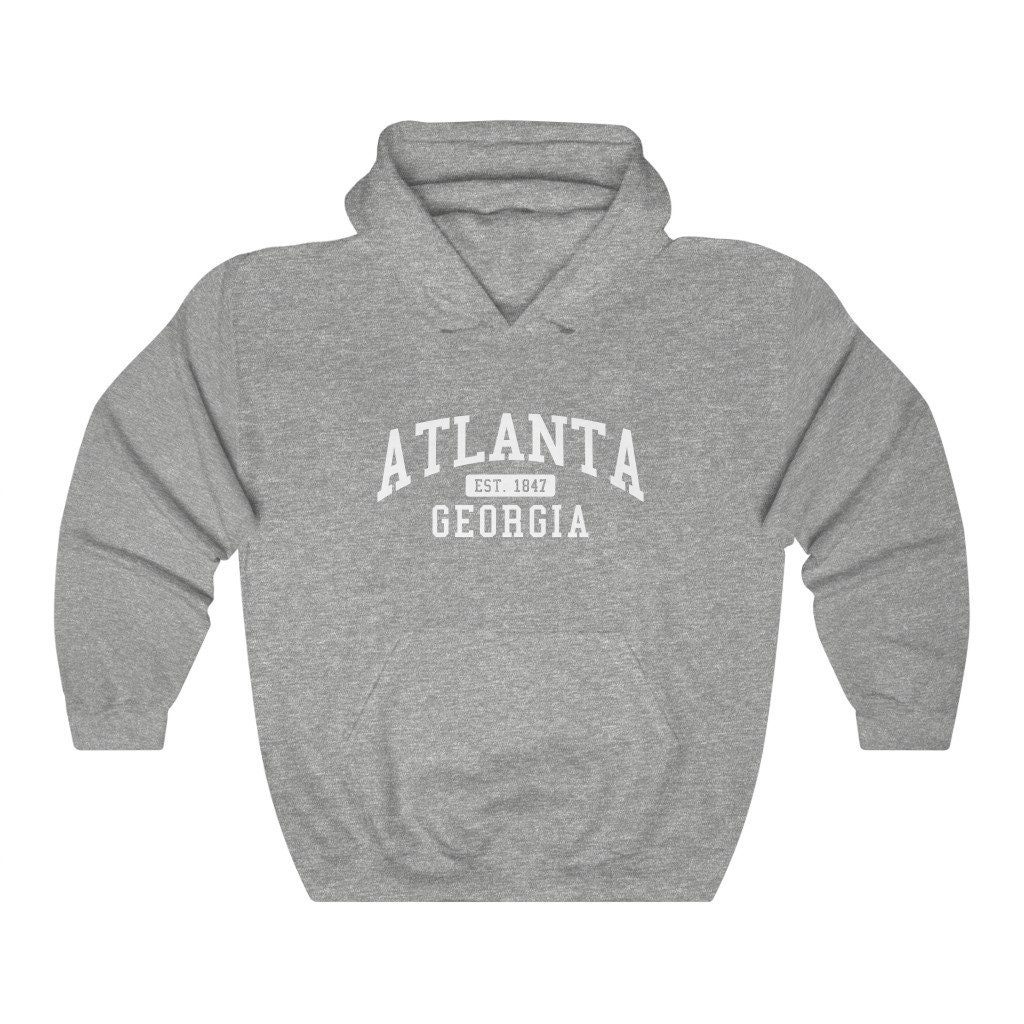 Atlanta Georgia Collegiate Style Sweatshirt Unisex Atlanta Hoodie