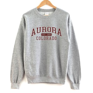 Aurora Colorado Sweatshirt Unisex Aurora Crewneck