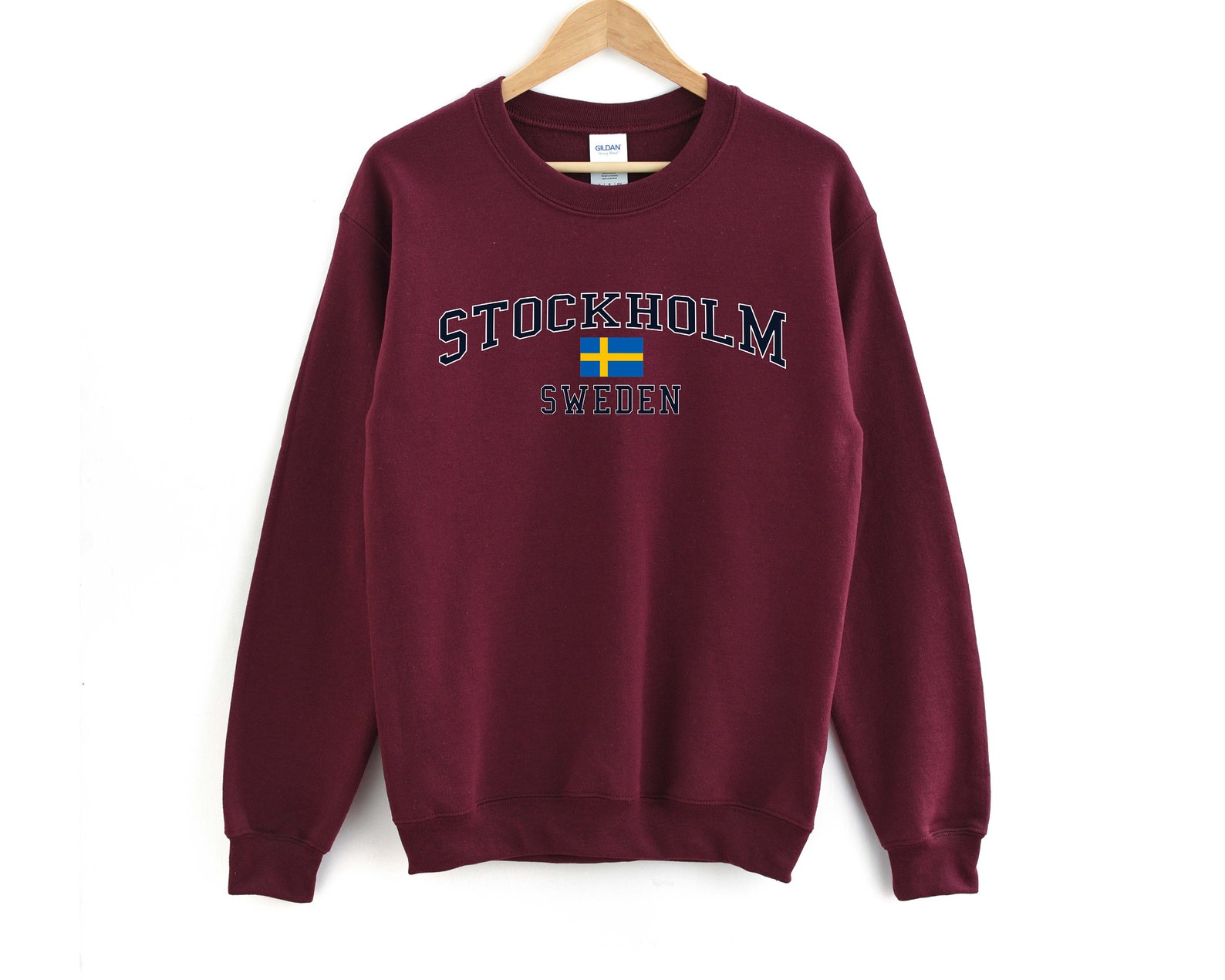 Stockholm Sweden Sweatshirt Unisex Vintage Stockholm Crewneck | Etsy