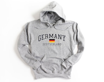 ドイツ フルジップ パーカー ユニセックス、ドイツ ジップ フード付き