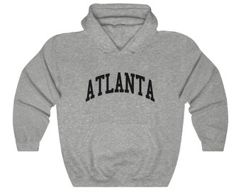 Atlanta Georgia Collegiate Style Hoodie Atlanta Unisex Hooded Sweatshirt