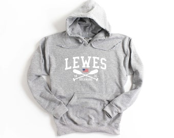 Lewes Delaware Hooded Sweatshirt Unisex Lewes Hoodie