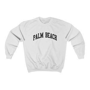 Palm Beach Florida Sweatshirt Unisex Collegiate Palm Beach Crewneck