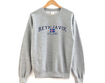 Reykjavik Iceland Sweatshirt Unisex  Reykjavik Crewneck