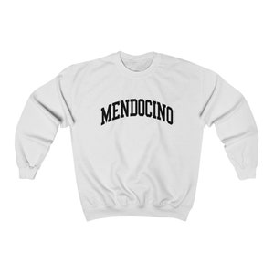 Mendocino California Sweatshirt Unisex Collegiate Mendocino Crewneck