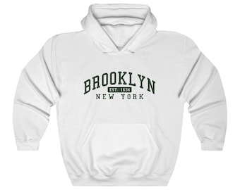 Booklyn New York Sweatshirt Unisex Booklyn Collegiate Style Hoodie