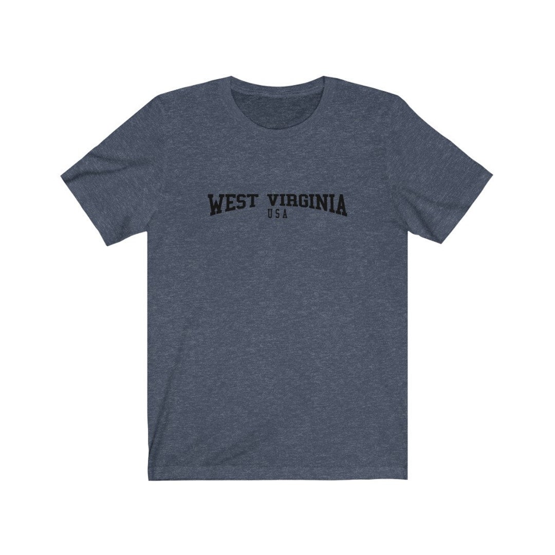 【WV PROJECT】The Overfit cotton shirt West Virginia T-shirt Retro Styled Unisex West Virginia USA