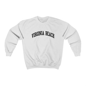 Virginia Beach Sweatshirt Unisex Collegiate Virginia Beach Crewneck