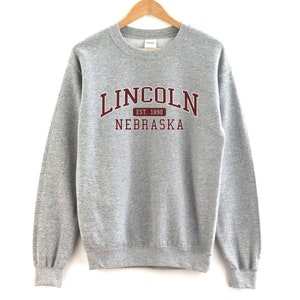 Lincoln Nebraska Sweatshirt Unisex Lincoln Crewneck