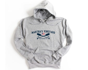 Martha's Vineyard Massachusetts Hooded Sweatshirt Unisex Martha's Vineyard Hoodie