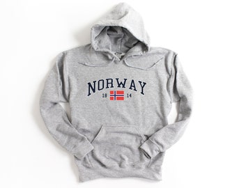 Norway Hooded Sweatshirt Unisex Norway Pullover Hoodie
