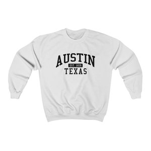 Austin Texas Collegiate Style Sweatshirt Unisex Austin Crewneck