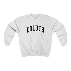 Duluth Minnesota Collegiate Style Crewneck Sweatshirt Duluth Unisex Pullover