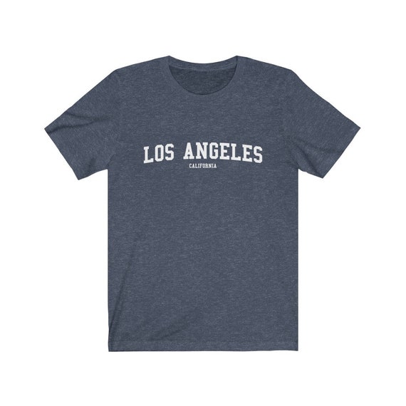 T-shirt LOS ANGELES USA - Coton Noir, Marque B&C, Neuf Avec étiquettes Pour Homme