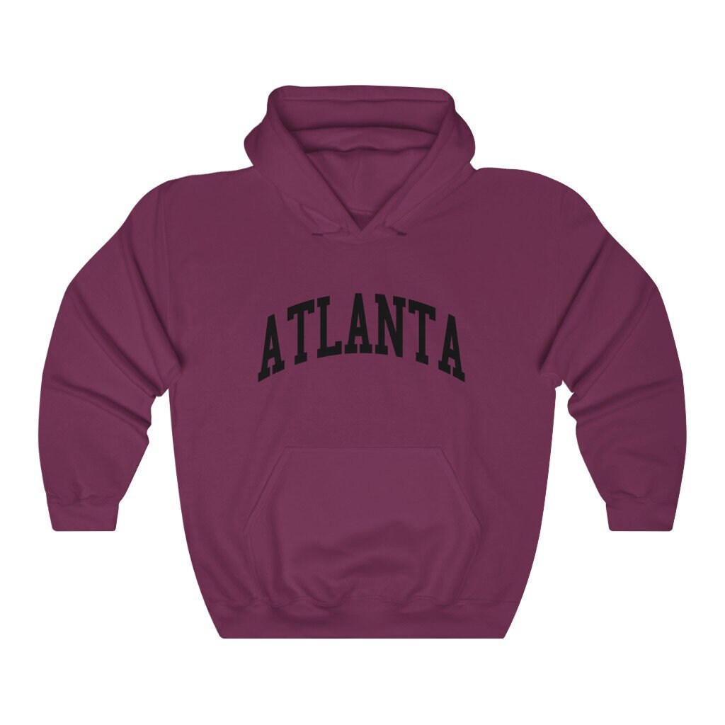 Atlanta College Style Hoodie Sweatshirt - Unisex Pullover, Printed In USA - View #6