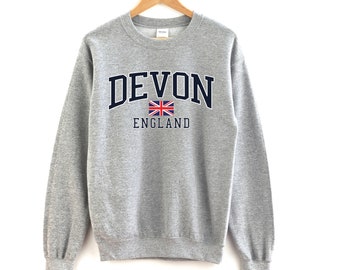 Devon England Crewneck Sweatshirt Devon Crewneck