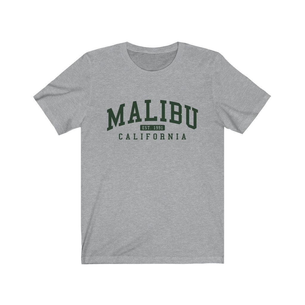 T-shirt Homme Décontracté Papayana 'California Malibu Beach' - Coton Regular Fit, Impression Vintage, Tailles S à 4XL