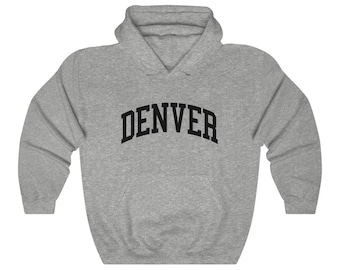 Denver Colorado Collegiate Style Hoodie Denver Unisex Hooded Sweatshirt