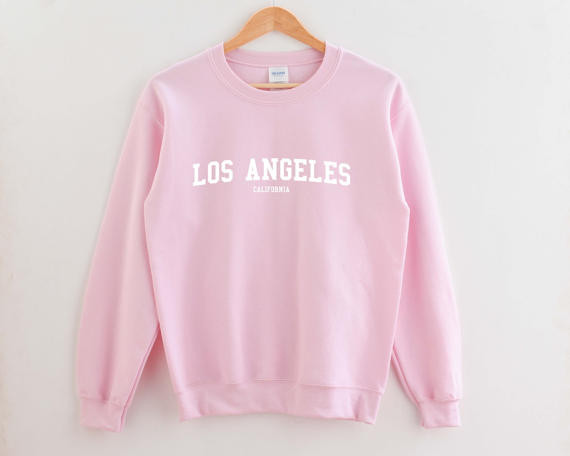 Beige Oversized Los Angeles Sweatshirt - Lyde