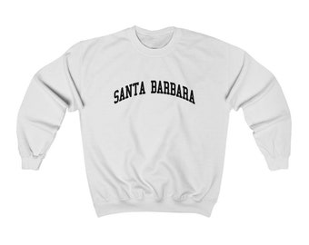 Santa Barbara California Sweatshirt Unisex Collegiate Santa Barbara Crewneck