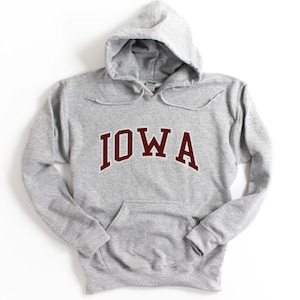 Iowa Hooded Sweatshirt  Unisex Iowa Hoodie