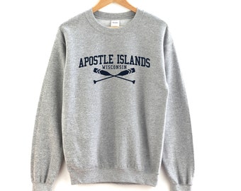 Apostle Islands Wisconsin Crewneck Sweatshirt Apostle Islands Crewneck