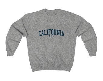 California USA Sweatshirt California Unisex Crewneck - Etsy
