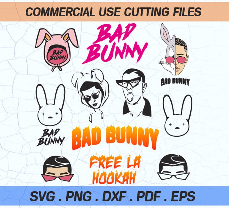 Download Bad Bunny SVG Bad Bunny Silhouette SvgBad Bunny SVGBad | Etsy