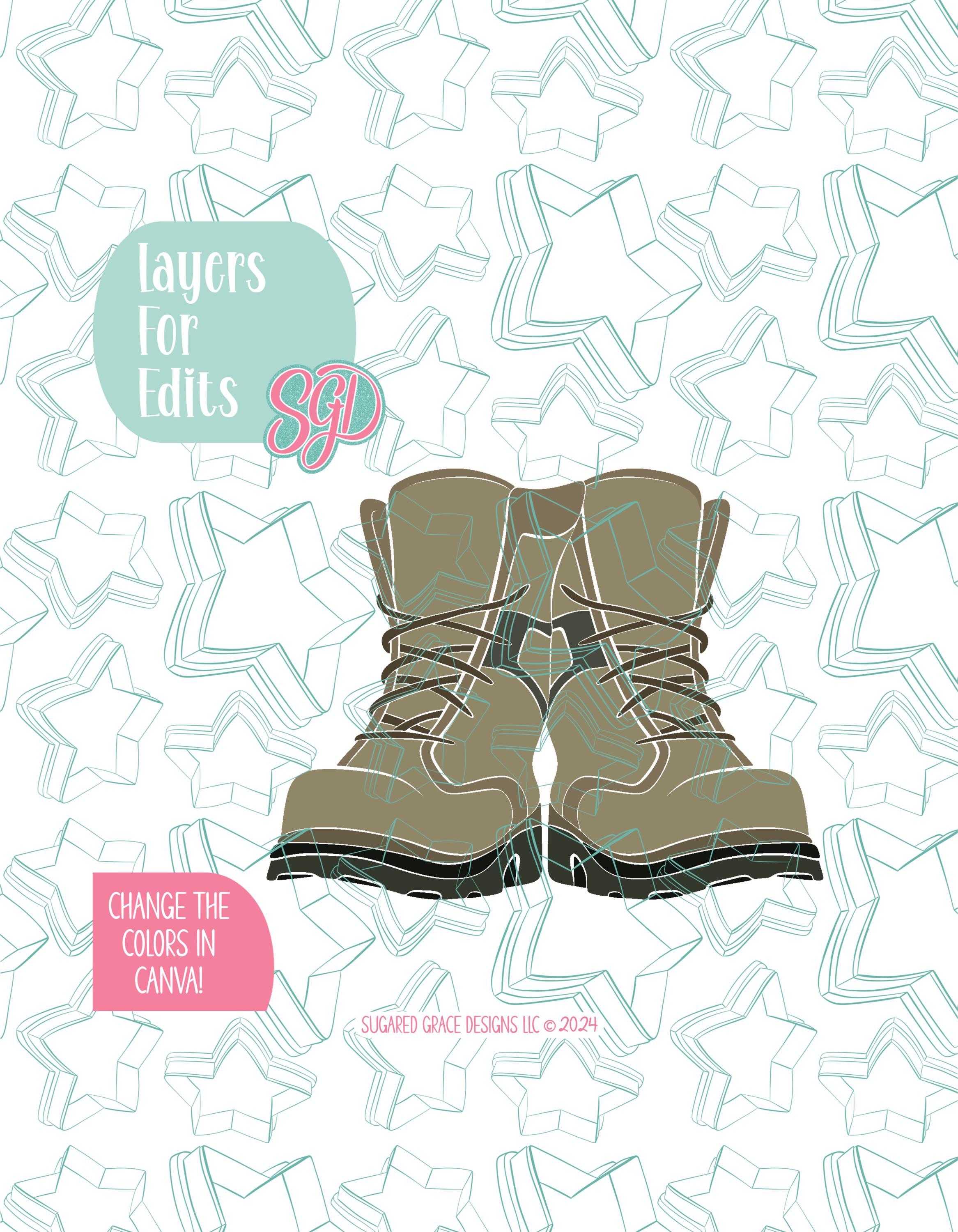 Military Combat Boots Cookie Cutter STL and PNG Files (digital Download ...