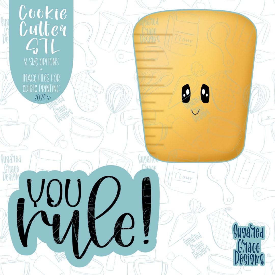You Rule Plaque With Ruler Cookie Cutter STL Files for 3D Printing With ...