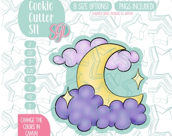Halloween Crescent Moon Cookie Cutter STL and Images (Digital download)