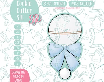 Baby Rattle Cookie Cutter STL File for 3D Printer and PNG for Edible Ink Printing (Digital Download)
