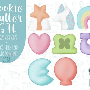 Mini Lucky marshmallows Cookie cutter stl, png image file, 3D printing, instant download, Eddie edible ink printer,