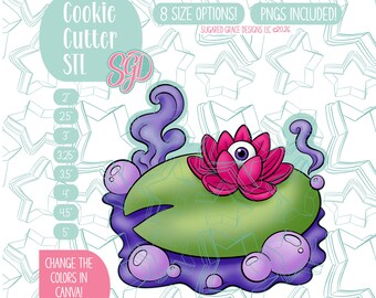 Halloween Lilly Pad Potion Cookie Cutter  STL and Images (Digital download)