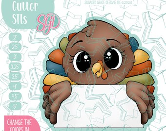 Turkey Plaque Cookie Cutter STL Files for 3D Printing with Matching Printable PNG Images for Edible Ink Printers