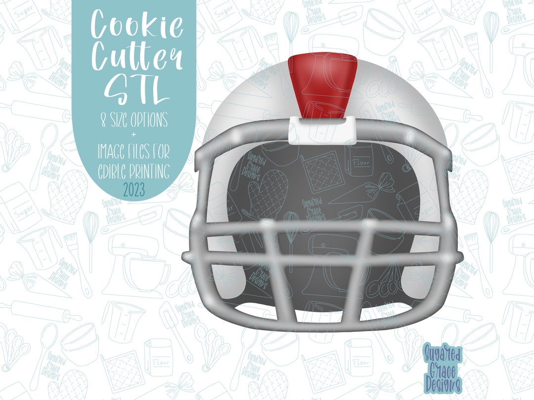 Football Helmet Cookie Cutter Stl Files for 3d Printing With Matching