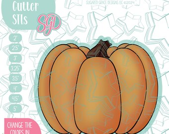 Pumpkin Cookie Cutter STL Files for 3D Printing with Matching Printable PNG Images for Edible Ink Printers