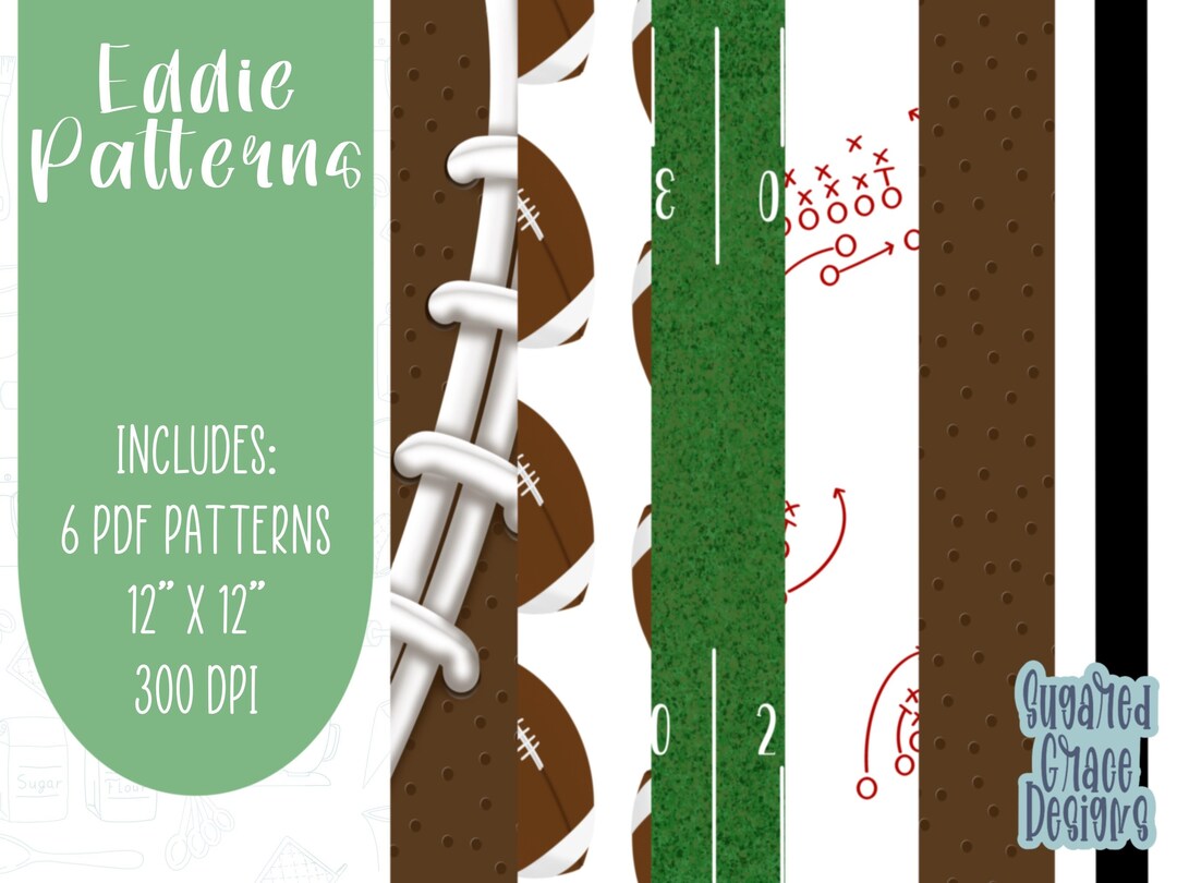 Football Season Printable Digital Pattern Paper, Printable Pattern for ...