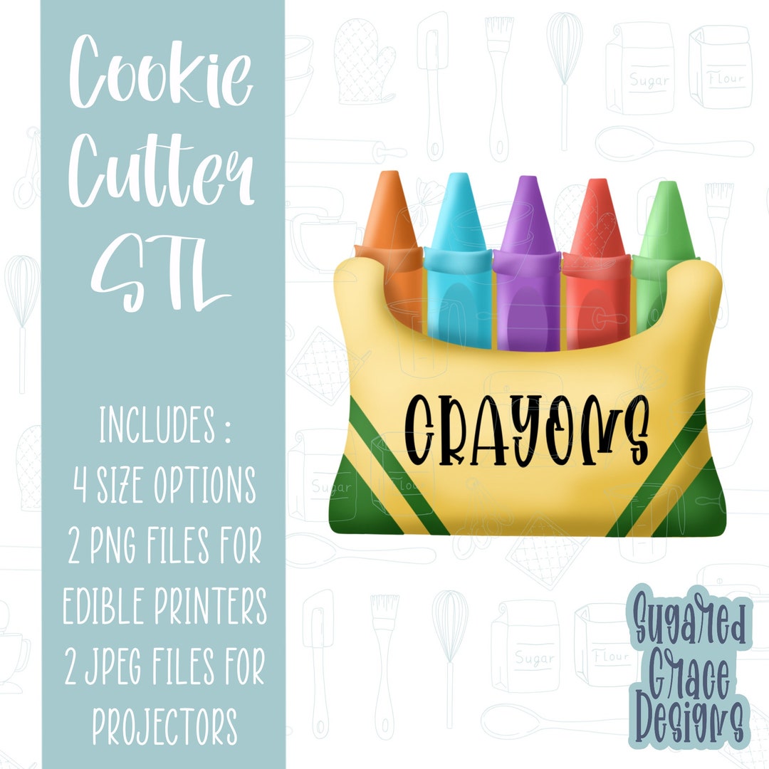Box of Crans/crayons Cookie Cutter STL File for 3D Printing Etsy