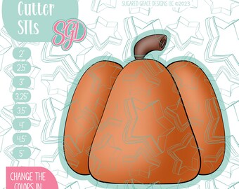 PumpkinCookie Cutter STL Files for 3D Printing with Matching Printable PNG Images for Edible Ink Printers