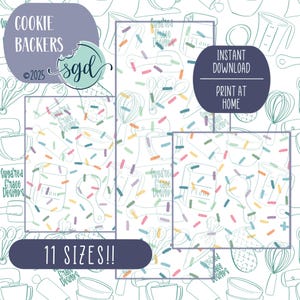Ostern Streuseln Muster Cookie Backers im PDF-Dateiformat mit 11 Größen zur Auswahl - Handgezeichnete Verpackungen für Tüten und Schachteln
