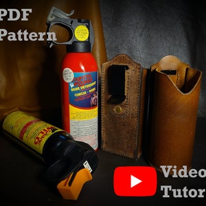 Bear Spray Holster Leather Pattern - With Video Tutorial