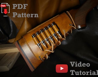 Frontier Rifle Cuff- Leather Pattern With Video Tutorial (Right and Left Handed Versions Included)