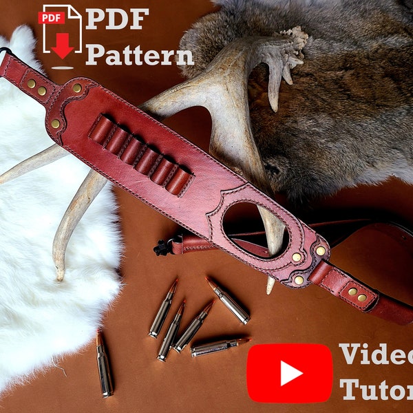 Pattern Leather Rifle Sling - DIY Rifle Sling PDF Tutorial with Video - Royal's Rifle Sling