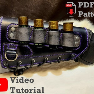 Leather Pattern Shotgun Cuff - 10GA - 410 - The Shadow Cuff