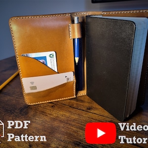 Pattern Leather Simple Field Notes Journal Cover PDF Pattern and Video Tutorial