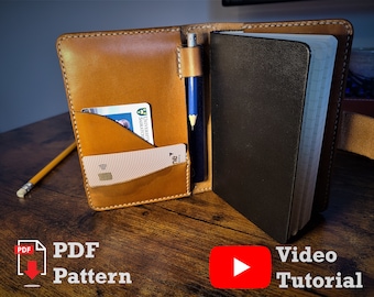 Pattern Leather Simple Field Notes Journal Cover PDF Pattern and Video Tutorial