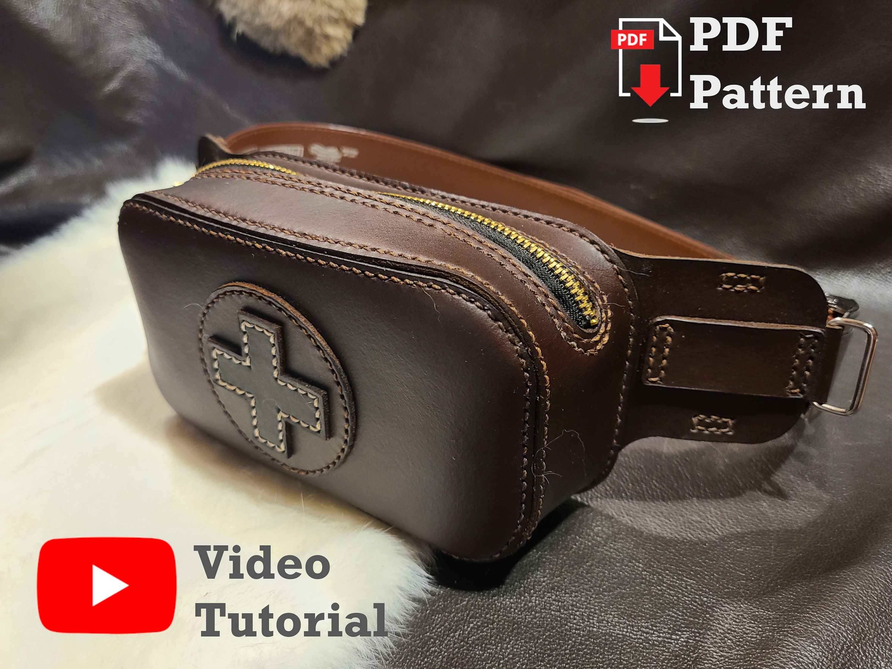 Utility Fanny Pack Leather Pattern With Video Tutorial Etsy