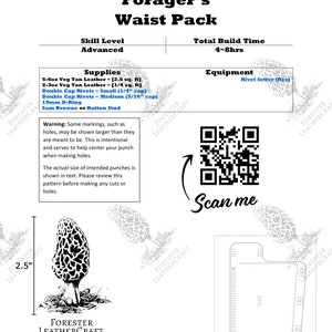 Forager's Waistpack DIY Belt Bag Leather Pattern with Tutorial Video image 7