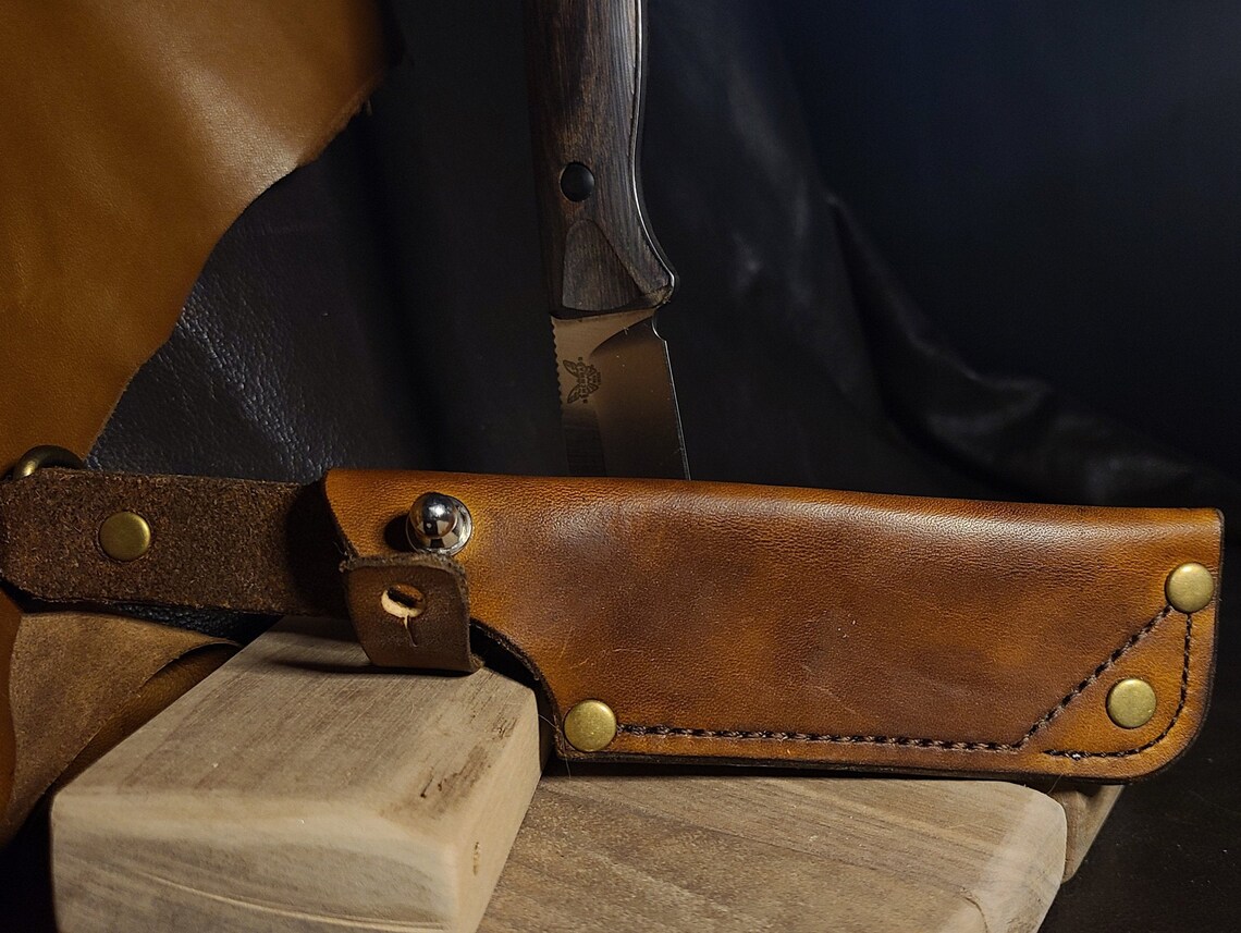 Leather Pattern Saddle Mountain Knife Sheath With Video Etsy